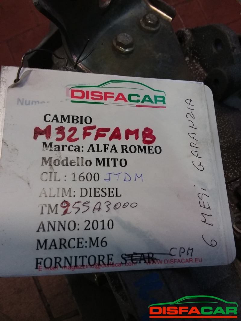 Cambio usato Alfa Romeo MiTo FIAT GRANDE PUNTO 2006, codice m32f – foto 14 di 15