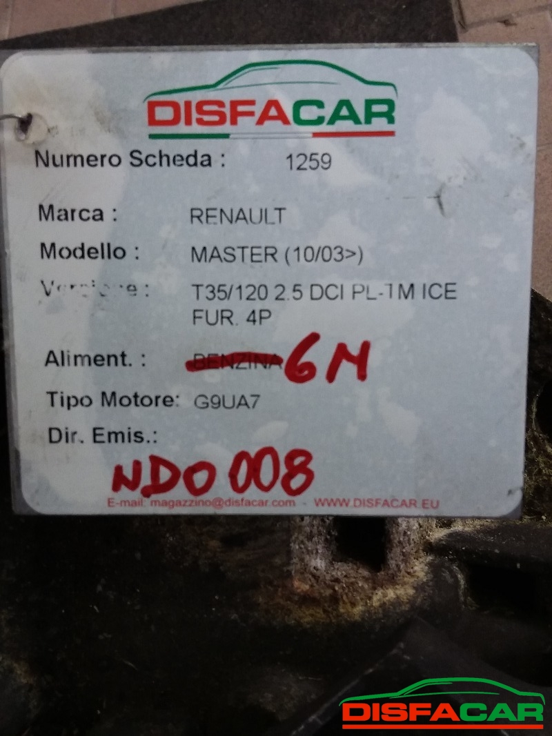 Cambio usato Renault Master T35/120 2003, codice ndo008 – foto 12 di 12