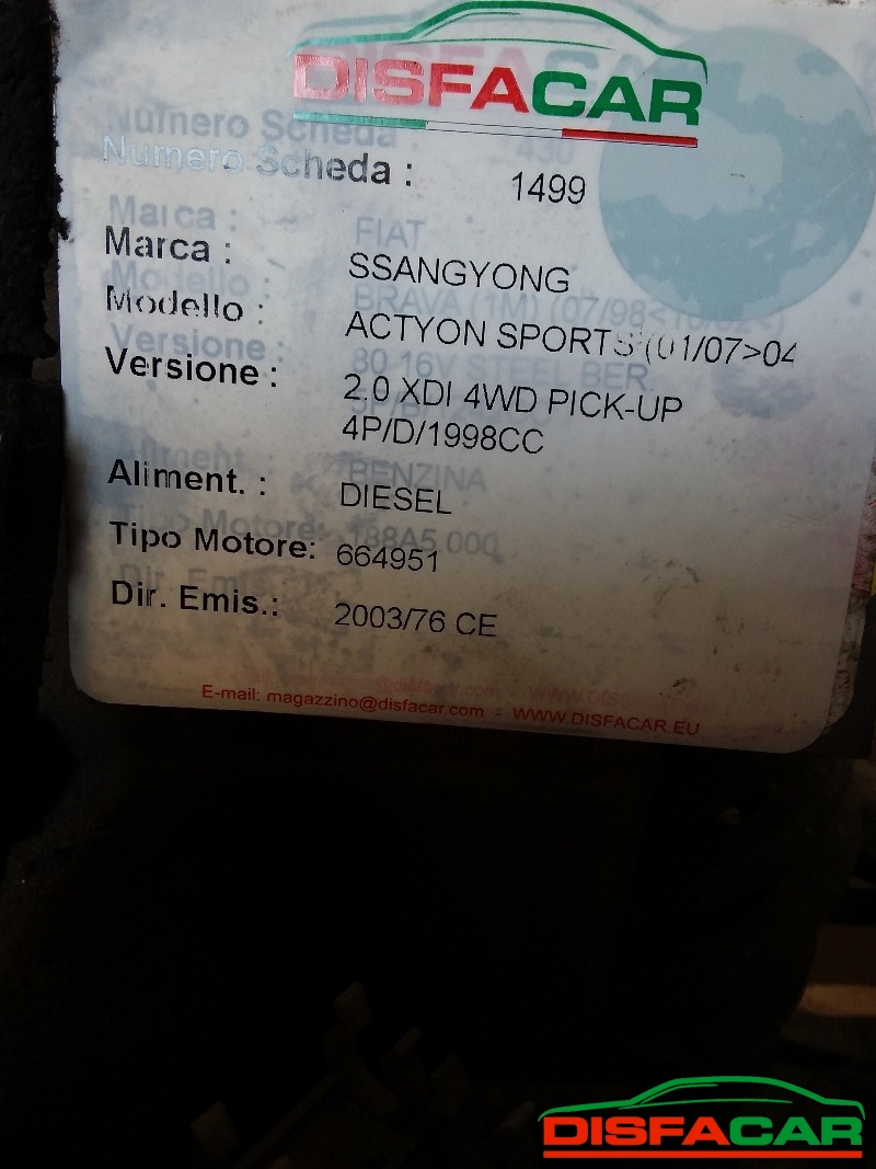 Assale anteriore con differenziale 4x4 usato Ssangyong Actyon SPOTRS 4WD PICK-UP 2007, codice 664951 – foto 18 di 18