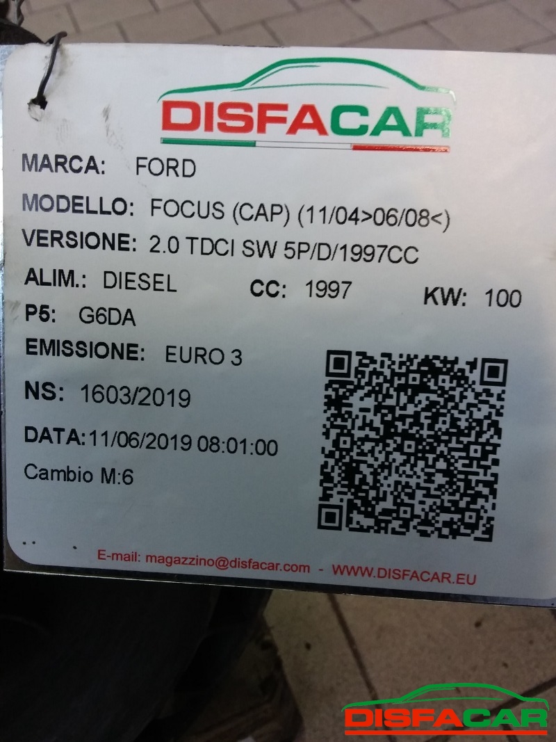Cambio usato Ford Focus 2004, codice G6DA – foto 10 di 11