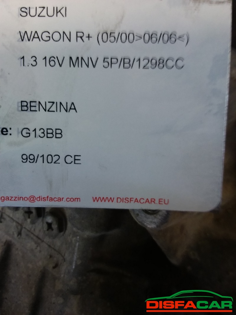 Cambio usato Suzuki Wagon R+ 2000, codice G13BB – foto 9 di 10