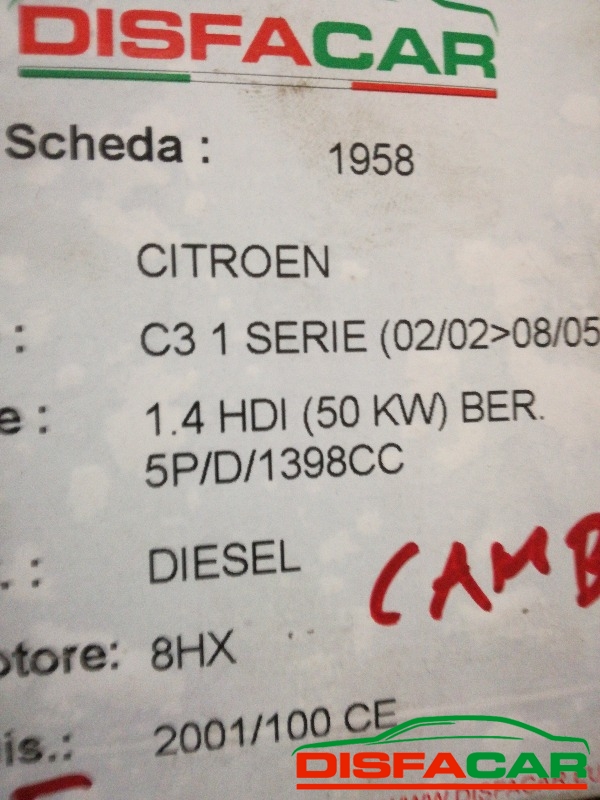 Cambio usato Citroën C3 2001, codice 8HX – foto 5 di 5