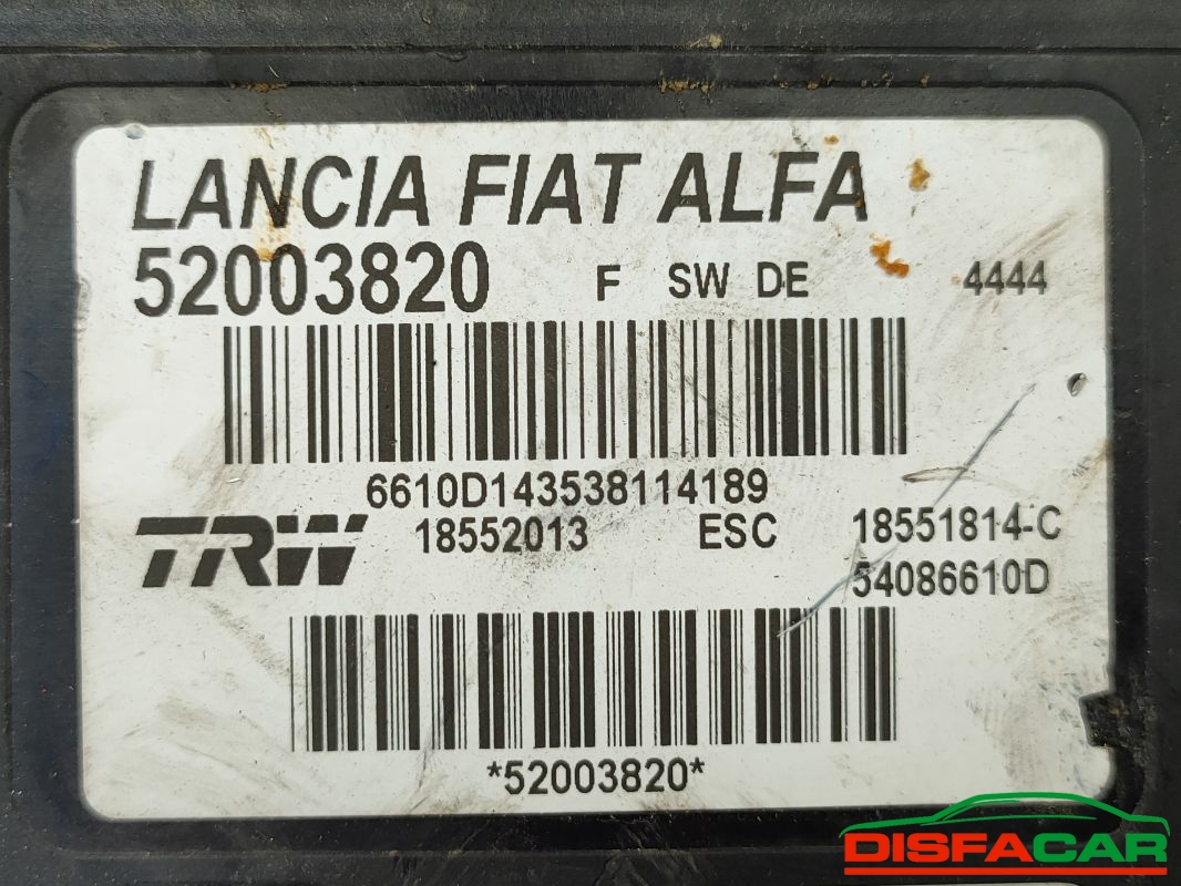 Centralina ABS usata Fiat 500L 2012, codice 52003820 – foto 3 di 8