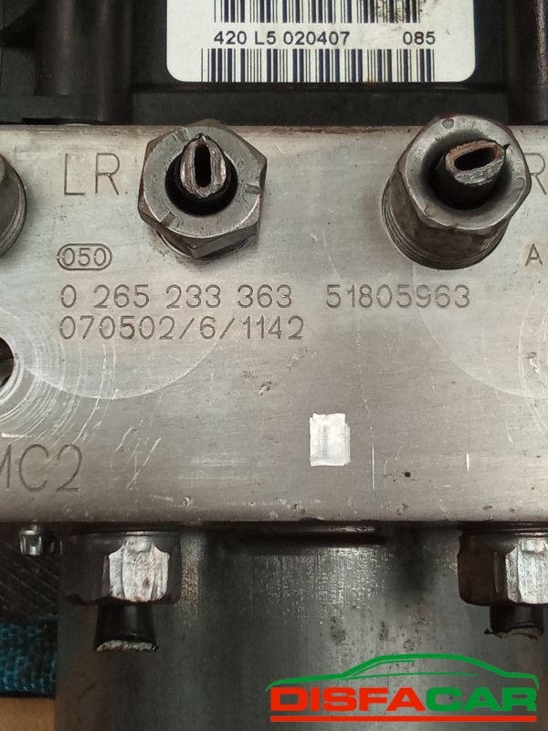 Centralina ABS usata Fiat Panda 2A SERIE 4x4 2003, codice 0265233363 – foto 3 di 8