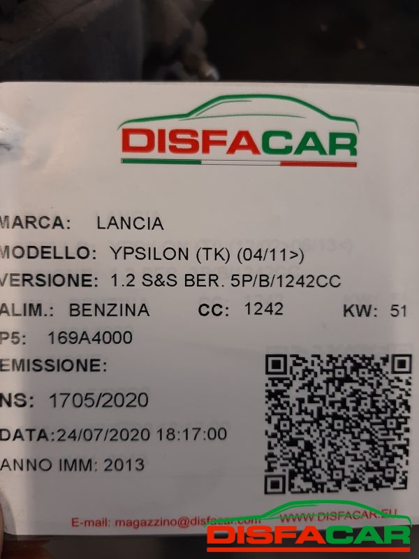 Telaietto anteriore usato Lancia Ypsilon 2011, codice 188A4000 – foto 10 di 10