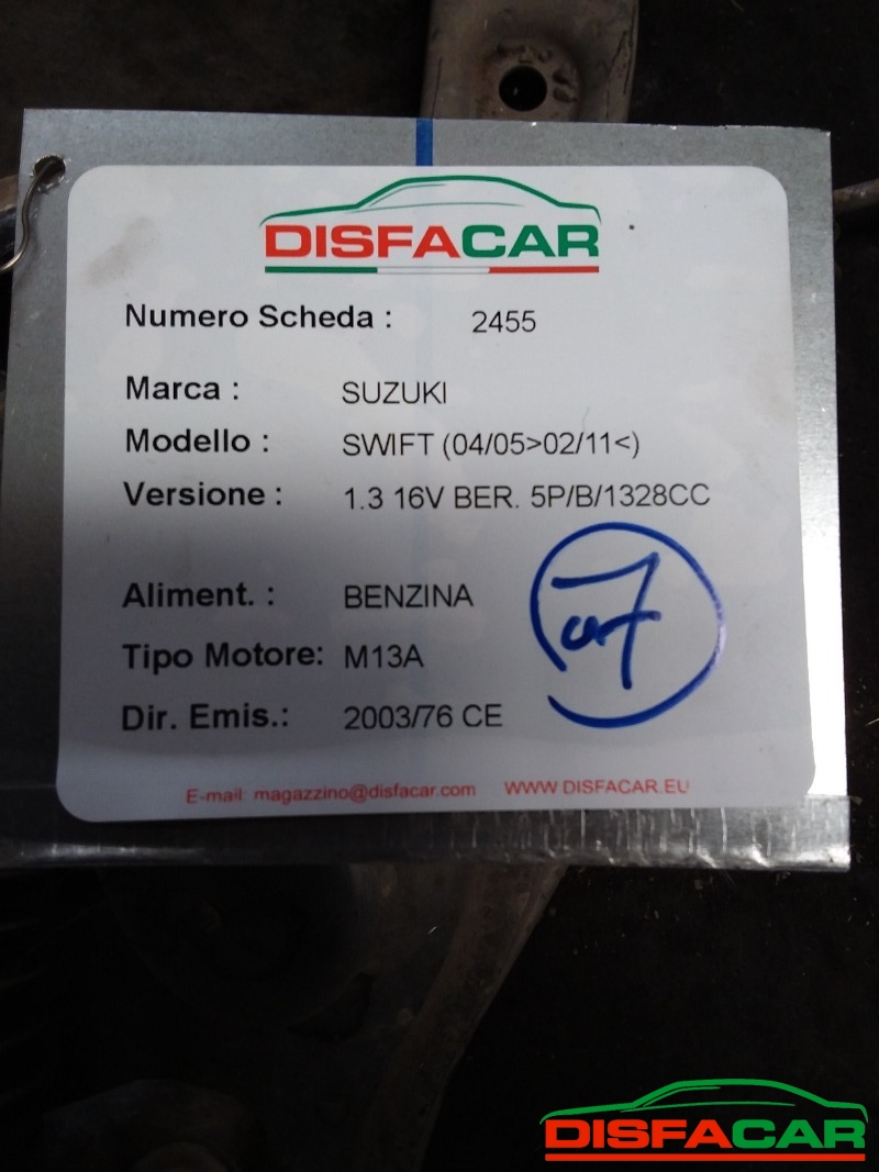 Telaietto anteriore usato Suzuki Swift 2005, codice M13A – foto 10 di 10