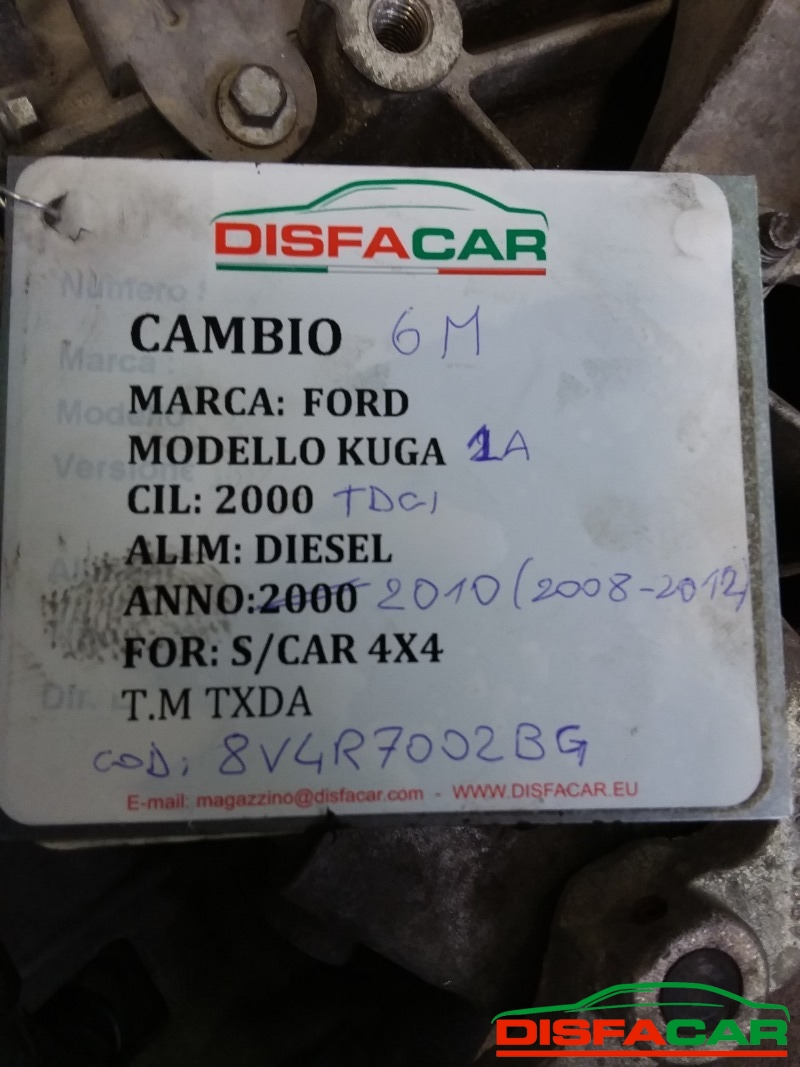 Cambio usato Ford Kuga 1A SERIE 4WD 2008, codice TXDA – foto 12 di 12