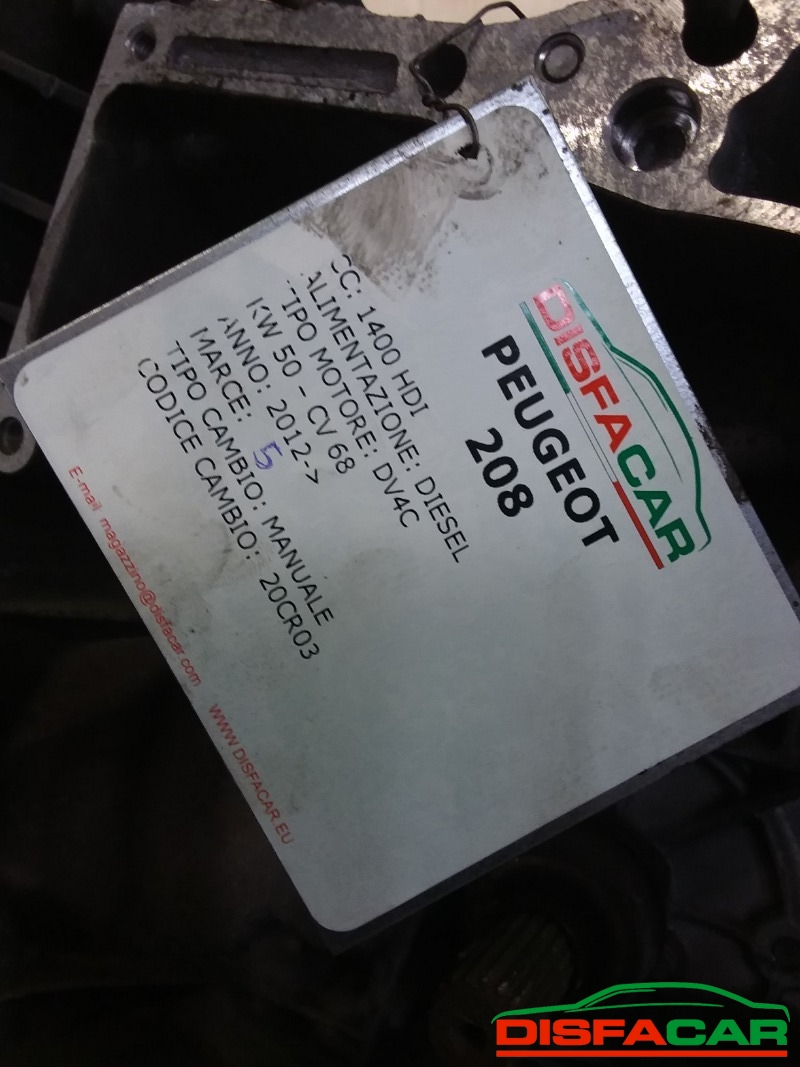 Cambio usato Peugeot 208 2012, codice 20cr03 – foto 9 di 9