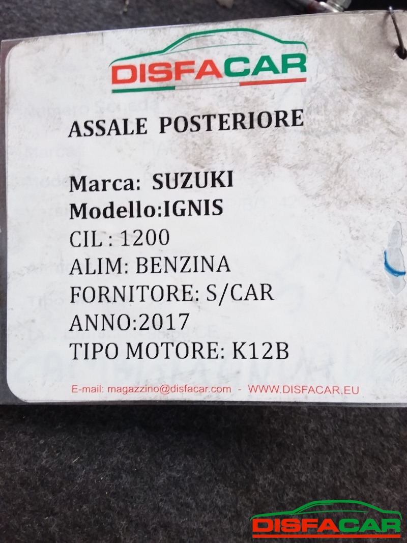 Assale posteriore usato Suzuki Ignis 2016, codice K12B – foto 6 di 6