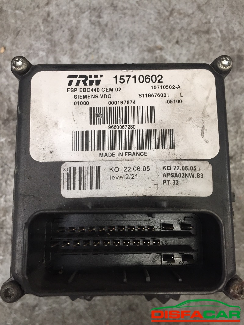 Centralina ABS usata Peugeot 407, codice trw – foto 3 di 5