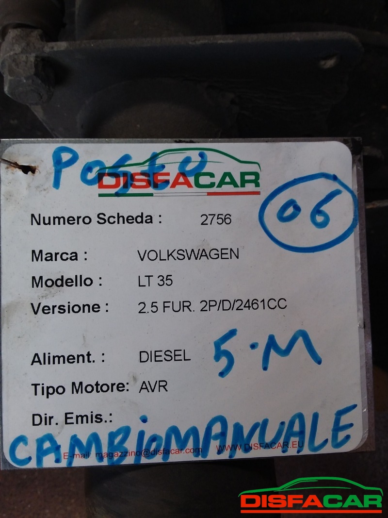 Differenziale posteriore usato Volkswagen LT TRANSPORTER LT35 2006, codice AVR – foto 14 di 14