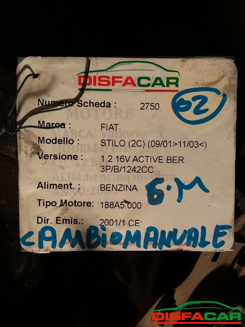 Cambio usato Fiat Stilo 2001, codice 188A5000 – foto 9 di 9