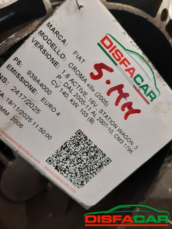 Cambio usato Fiat Croma 2005, codice 939A4000 – foto 6 di 6