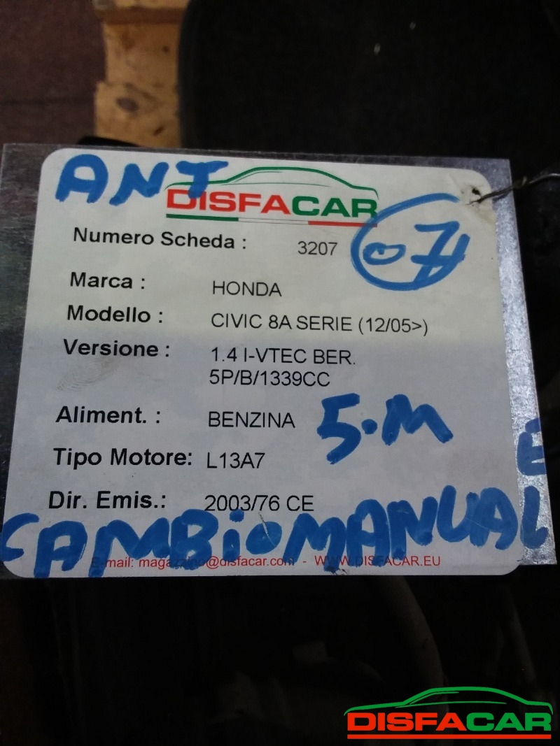 Telaietto anteriore usato Honda Civic 8A SERIE 2005, codice L13A7 – foto 10 di 10