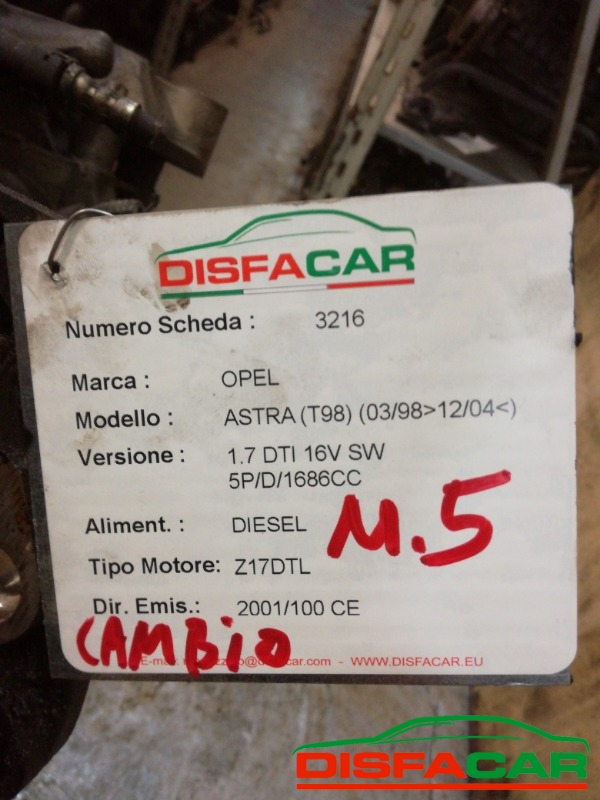 Cambio usato Opel Astra 1998, codice Z17DTL – foto 4 di 4