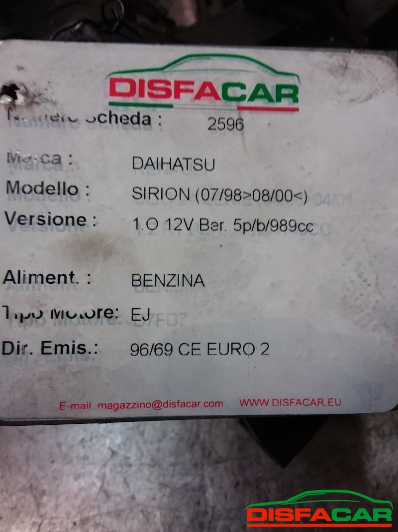 Cambio usato Daihatsu Sirion 1998, codice EJ – foto 9 di 9