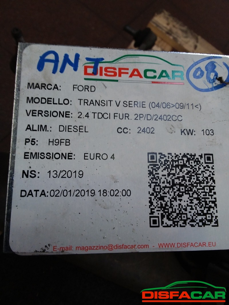 Telaietto anteriore usato Ford Transit 5A SERIE - TRAZIONE POSTERIORE 2006, codice H9FB – foto 10 di 10