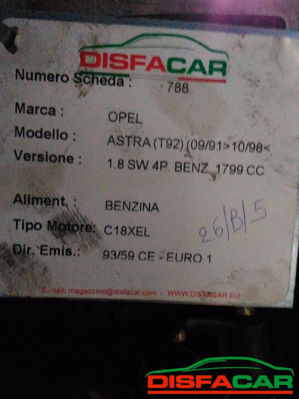 Cambio usato Opel Astra cc 1800 16v kw 85 1991, codice C18XEL – foto 7 di 7