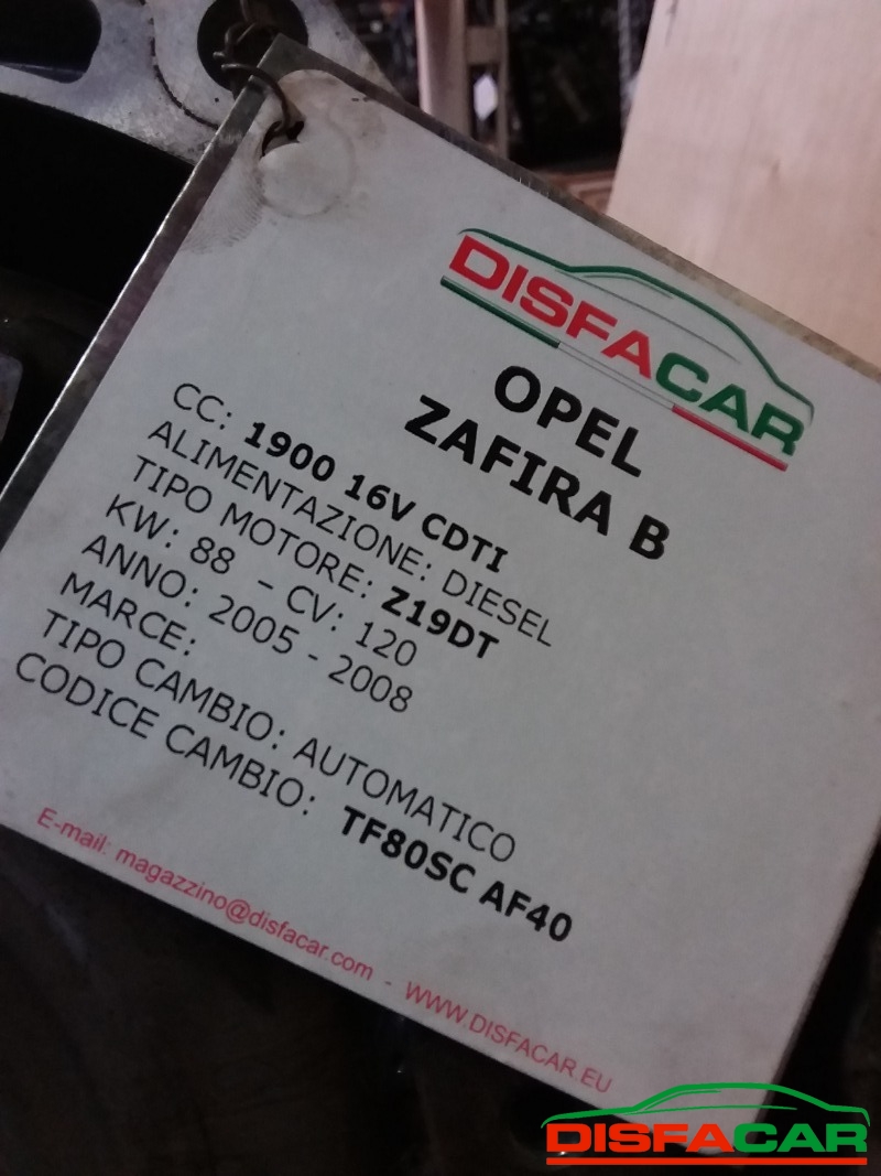 Cambio usato Opel Zafira B 2005, codice Z17DTR – foto 9 di 9