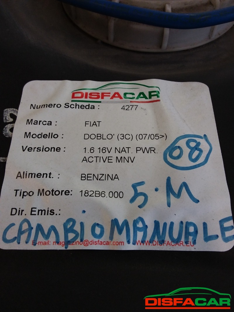Serbatoio usato Fiat Doblo 2005, codice 182B6000 – foto 5 di 5