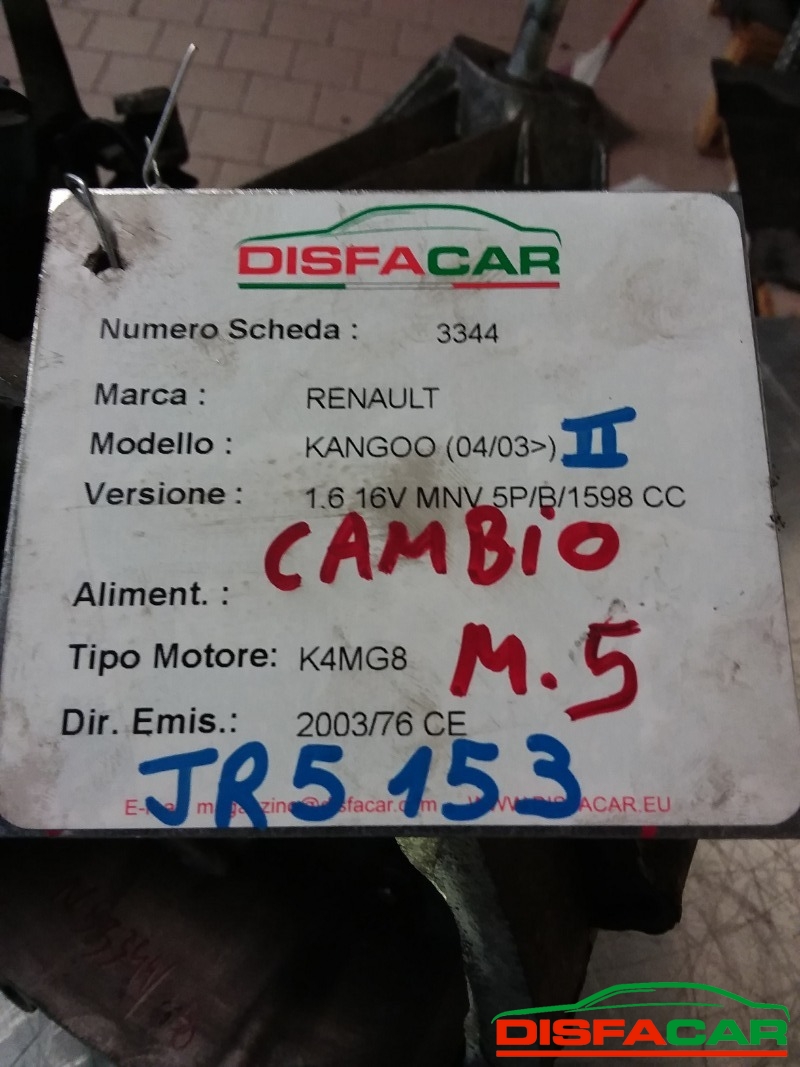 Cambio usato Renault Kangoo 2A SERIE 2003, codice K4MG8 – foto 10 di 10