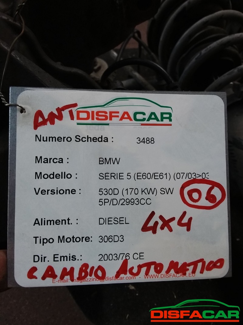 Telaietto anteriore usato BMW 530 (E60-E61) 4x4 MANCA SEMIASSE sx 2003, codice 306D3 – foto 7 di 7