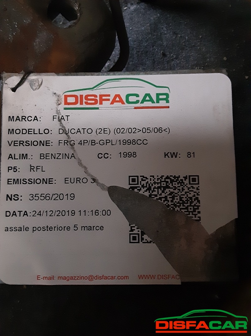 Assale posteriore usato Fiat Ducato 15 2002, codice RFL – foto 9 di 9