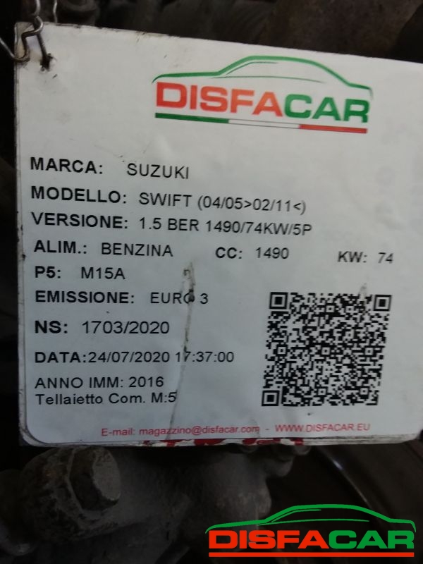 Telaietto anteriore usato Suzuki Swift 2005, codice Z13DT – foto 17 di 17