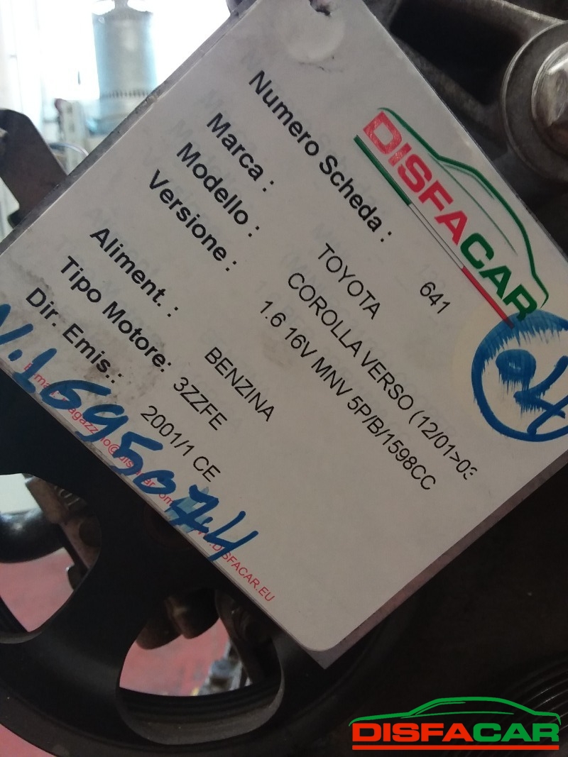 Motore usato Toyota Corolla Verso 2001, codice 3ZZFE – foto 7 di 7