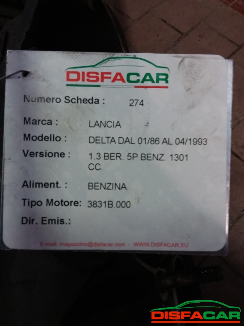 Cambio usato Lancia Delta PRISMA 1500 1986, codice 3831B.000 – foto 11 di 11