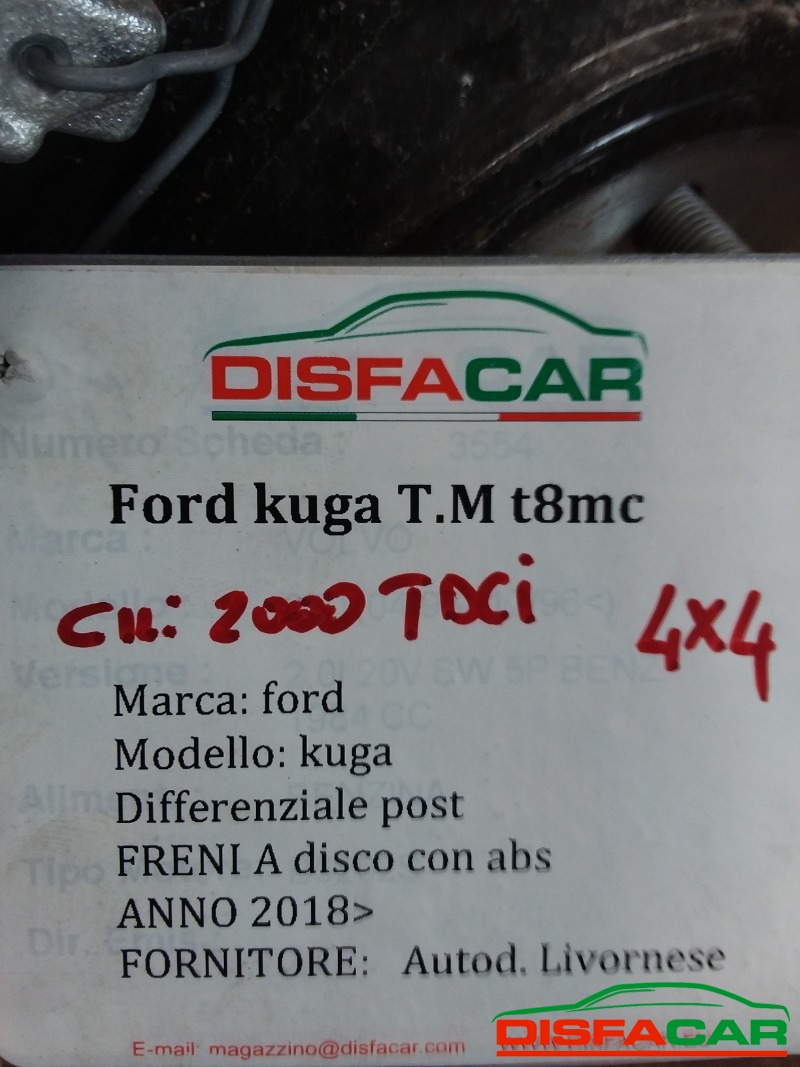 Differenziale posteriore usato Ford Kuga 4x4 SENZA DIFFERENZIALE 2016, codice T8MC – foto 16 di 16
