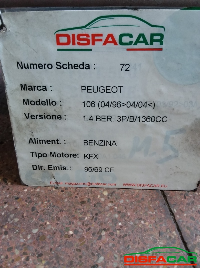 Assale posteriore usato Peugeot 106 MOZZI A 4 FORI senza ABS 1996, codice KFX – foto 6 di 7