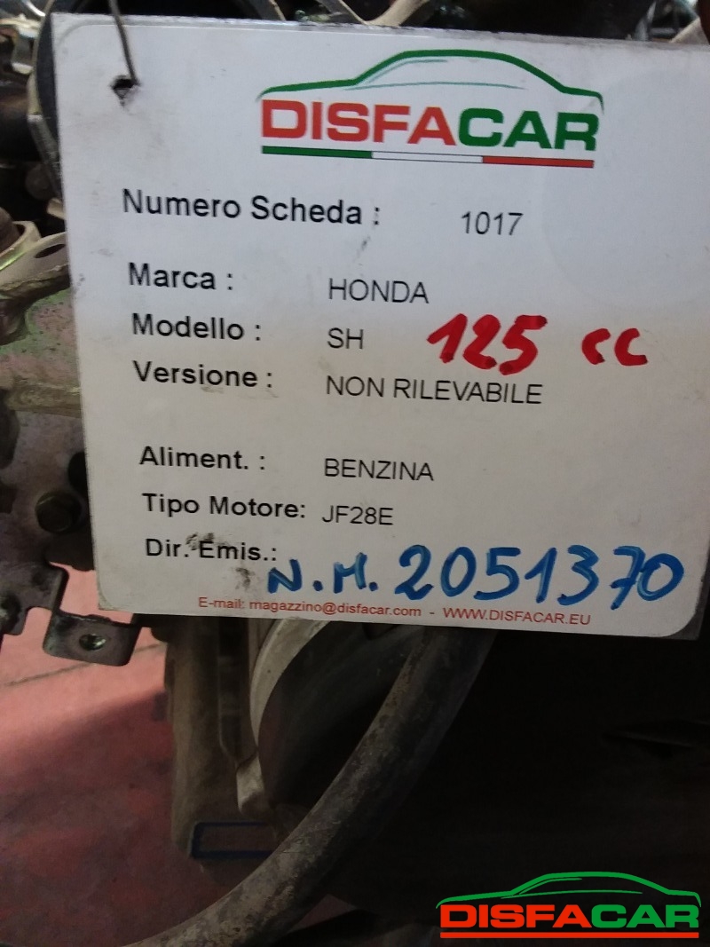 Motore usato Honda SH (Corpo farfallato venduto) 2012, codice JF28E – foto 9 di 9
