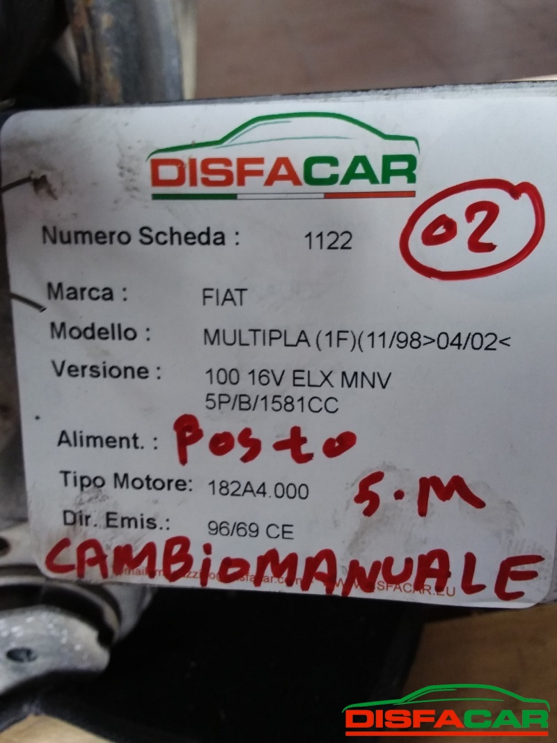 Assale posteriore usato Fiat Multipla FRENI A TAMBURO 1998, codice 182B4000 – foto 8 di 8