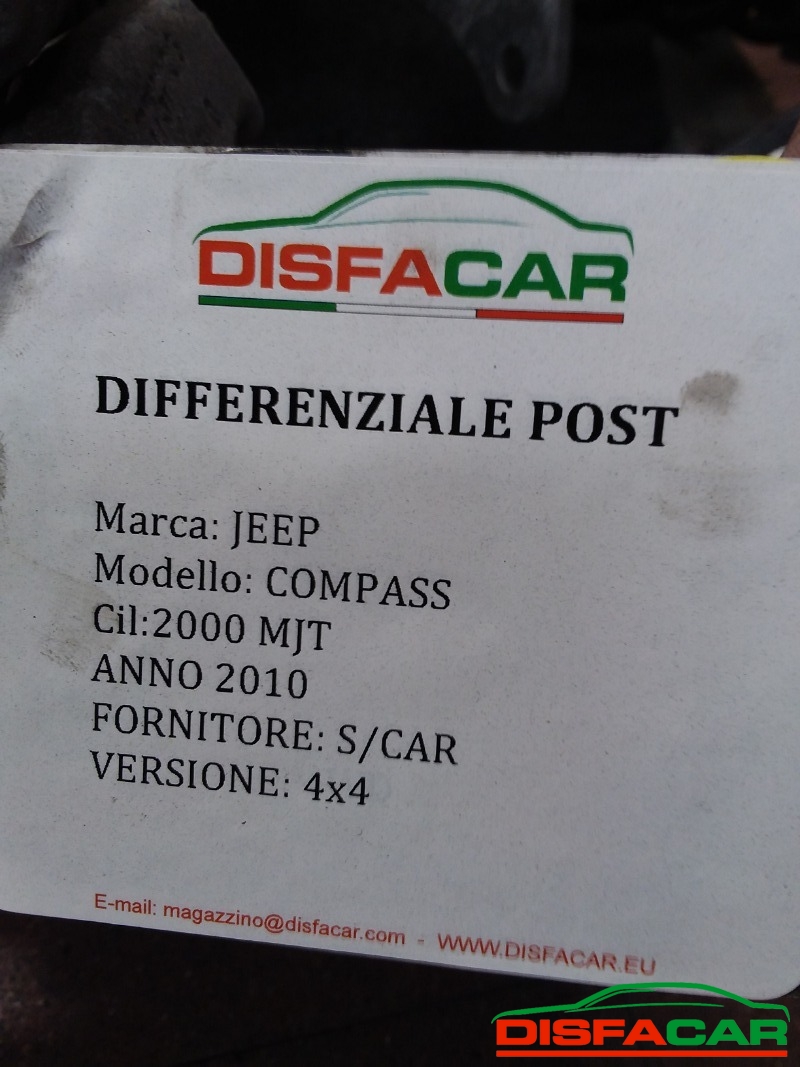 Differenziale posteriore usato Jeep Compass 4X4 ( DIFFERENZIALE POSTERIORE VENDUTO) 2018 – foto 13 di 13