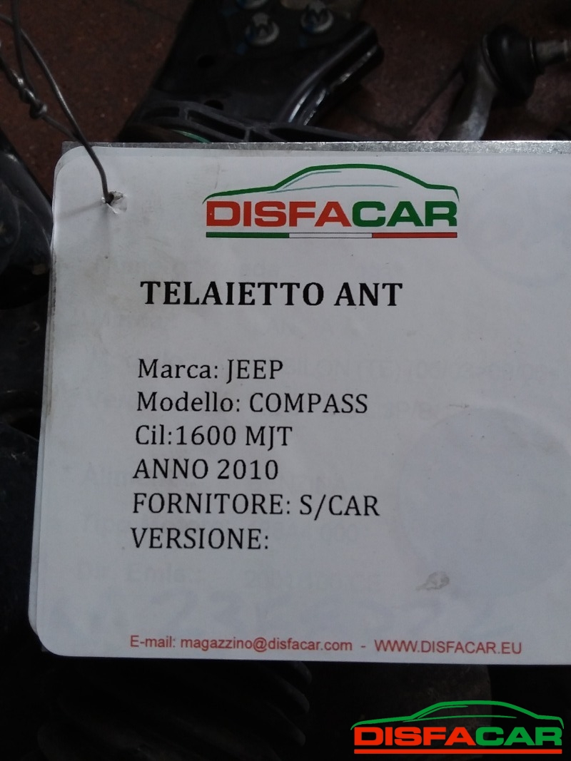 Telaietto anteriore usato Jeep Compass 2x4 ATTENZIONE manca Semiasse SX.. 2010 – foto 8 di 8