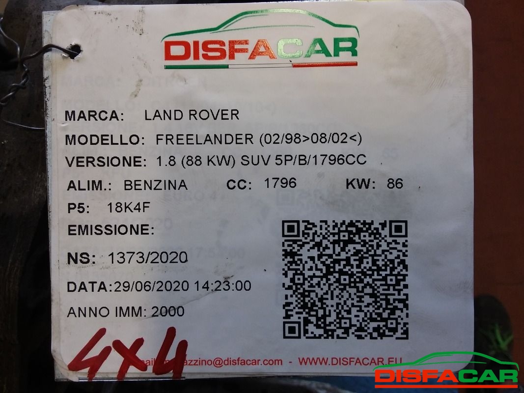 Cambio usato Land Rover Freelander 4X4 1998, codice 18K4F – foto 10 di 11