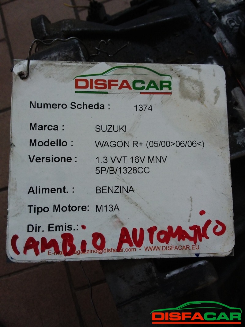 Cambio usato Suzuki Wagon R+ AUTOMATICO 2000, codice M13A – foto 14 di 14