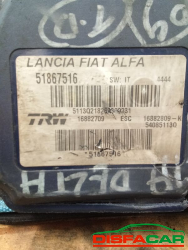 Centralina ABS usata Lancia Delta 2008, codice 16882709 – foto 3 di 8
