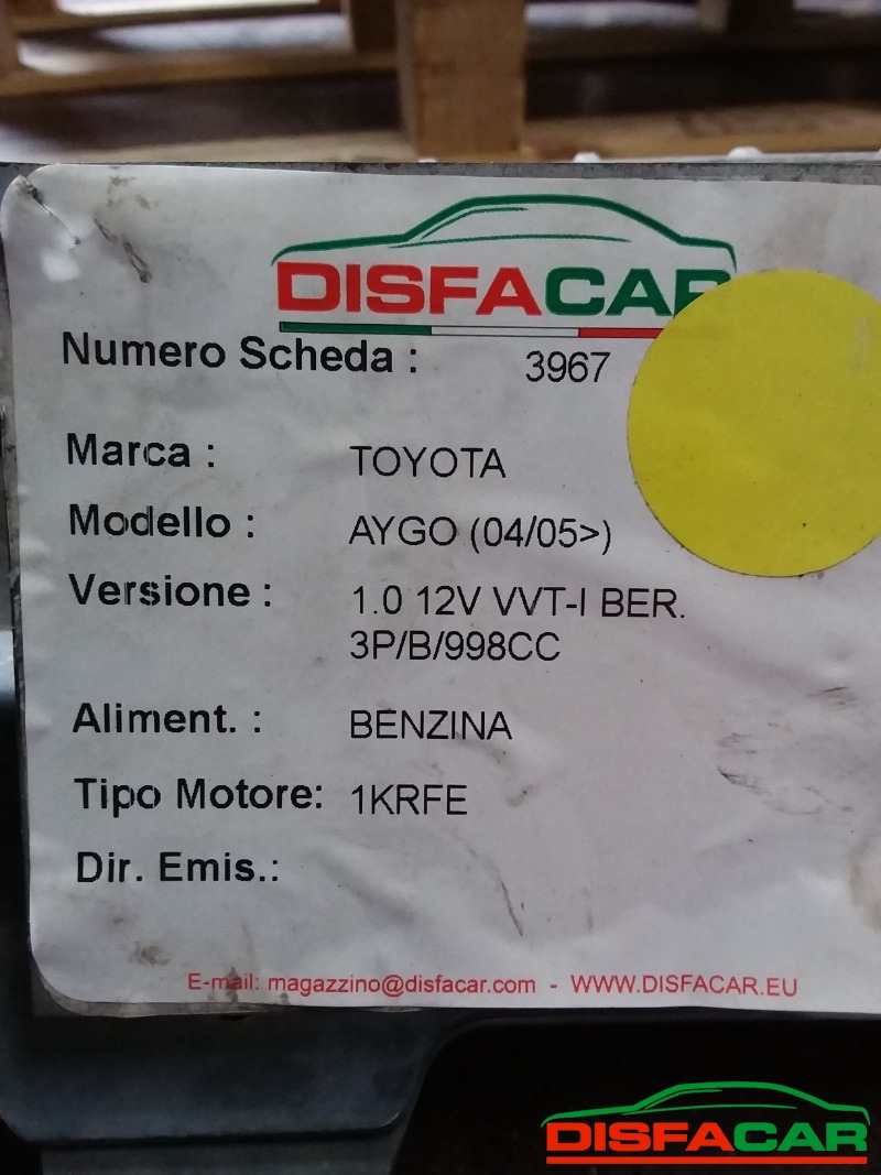 Telaietto anteriore usato Toyota Aygo Peugeut. 107 citroen. C1 SOLO CON SUPPORTO MARMITTA 2005, codice 1KRFE – foto 12 di 12