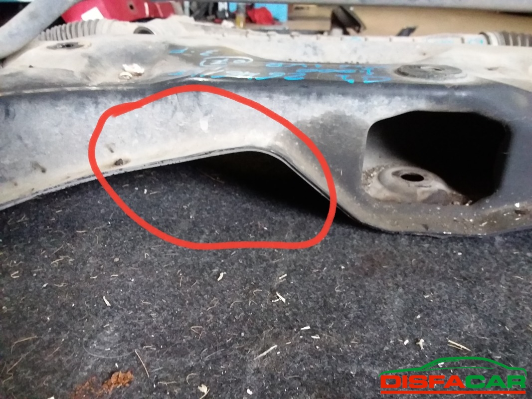Telaietto anteriore usato Toyota Aygo Peugeut. 107 citroen. C1 SOLO CON SUPPORTO MARMITTA 2005, codice 1KRFE – foto 9 di 12
