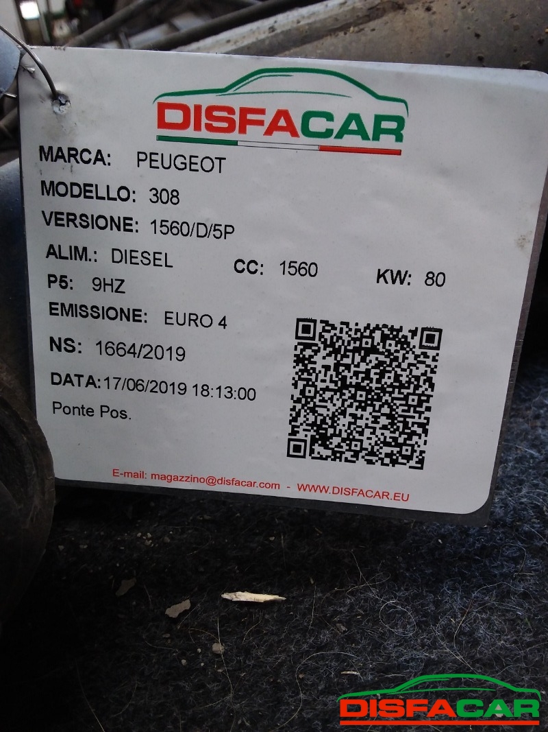 Assale posteriore usato Peugeot 308, codice 9HZ – foto 10 di 11