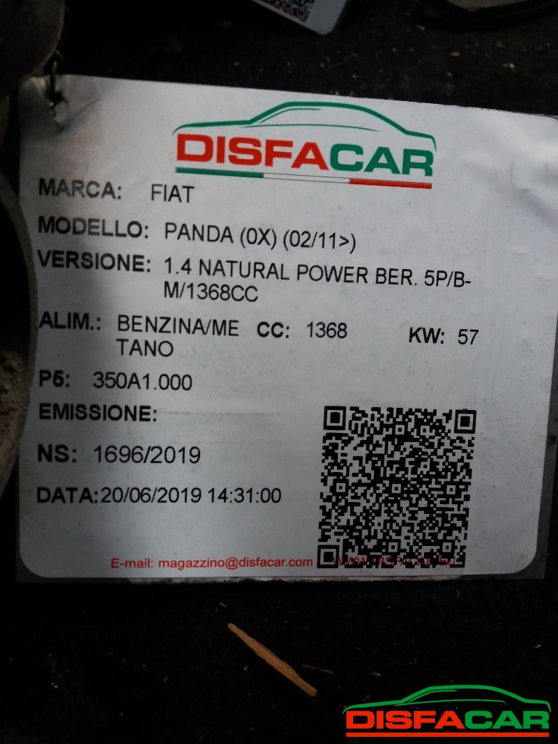 Telaietto anteriore usato Fiat Panda 2A NATURAL POWER 2003, codice 188A4000 – foto 10 di 12