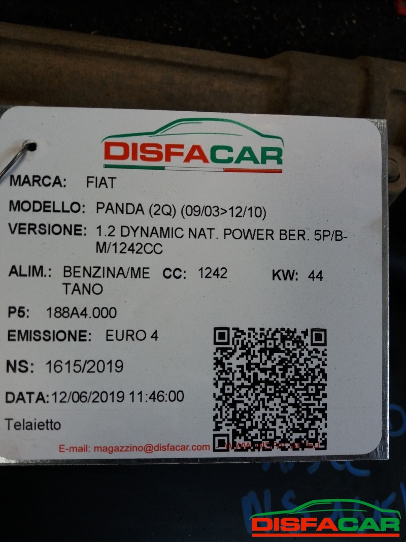 Telaietto anteriore usato Fiat Panda 2A NATURAL POWER 2003, codice 188A4000 – foto 9 di 12