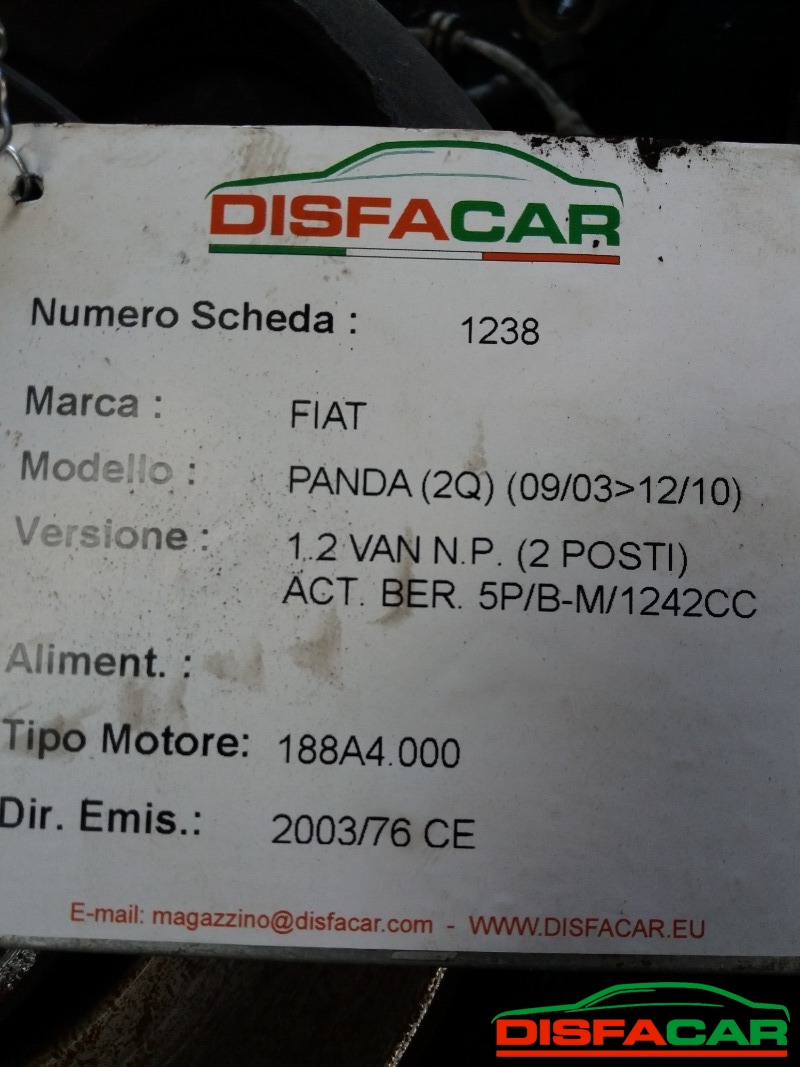 Telaietto anteriore usato Fiat Panda 2A NATURAL POWER 2003, codice 188A4000 – foto 12 di 12