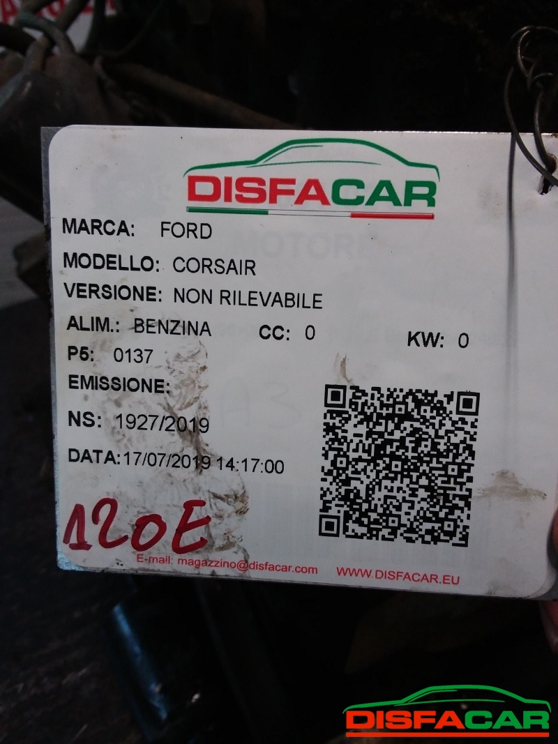 Motore usato Ford CORSAIR, codice 0137 – foto 9 di 10