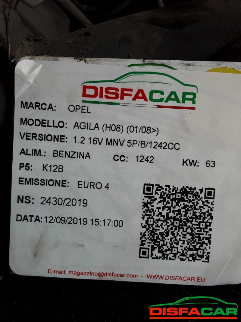 Assale posteriore usato Opel Agila 2008, codice K12B – foto 8 di 8