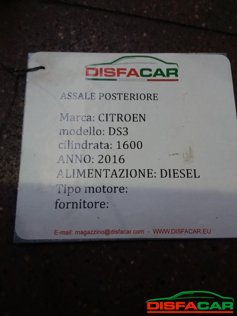 Assale posteriore usato Citroën DS3 2016, codice 8HR – foto 9 di 10