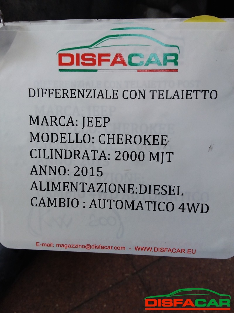 Differenziale posteriore usato Jeep Cherokee 4X4 CAMBIO AUTOMATICO 2015 – foto 16 di 17