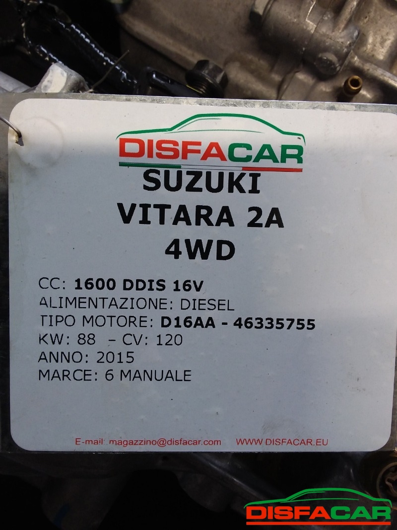 Differenziale posteriore usato Suzuki Vitara 2A SERIE 4WD - 4X4 2015, codice D16AA – foto 10 di 12